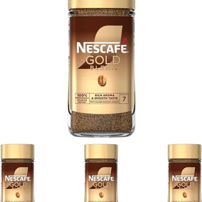 NESCAFÉ Gold Blend Signature Instant Coffee, Premium Instant Coffee, Rich Aroma and Smooth Taste, 190g (Pack of 4)
